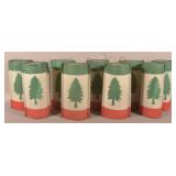 Nine Vintage Wire Mesh Christmas Yard Shades.