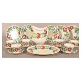 19 Pcs. English Late Adams Rose Ironstone China.
