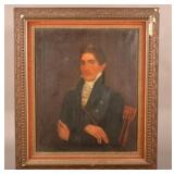 Unsigned Oil on Canvas Portrait of a Gentleman.