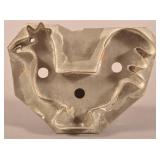 Tin Rooster Cookie Cutter w/ Cylindrical Handle.