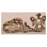 Three Fine Antique Bird-Form Tin Cookie Cutters.