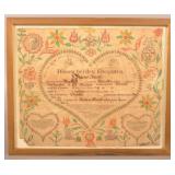 Stark & Lange, Hanover, PA 1812 Printed Taufschein