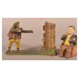 Two Cast Iron Mechanical Banks.