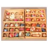 Collection Antique Glass Christmas Ornaments.