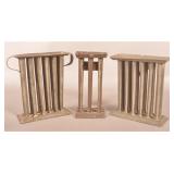 Three Early Tin Candle Molds.