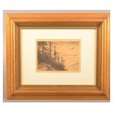 E. L. Poole Landscape Etching.