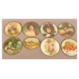 Eight Various Antique German Flue Covers.