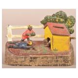 Boys Stealing Watermelon Mechanical Bank.