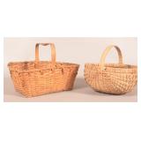 Two Pennsylvania Antique Split Oak Baskets.