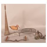 Group of Early Cast Iron and Tin Primitives.