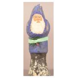 Antique German Blue Robe Paper Mï¿½chï¿½ Belsnickel.