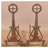 Pair of Vintage Mission-Style Andirons.