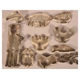 Lot of Antique PA Figural Tin Cookie Cutters.