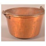 Large 26" Dovetailed Copper Apple Butter Kettle.