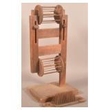 PA 19th C. Softwood Woolwinder and Hatchel.
