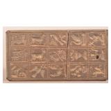 Early 19th C. Carved Wood Springerle Mold w/ Make-