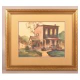 Jack Coggins Watercolor Landscape Painting.