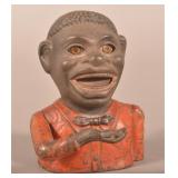 Antique Cast Iron Jolly Man Mechanical Bank.