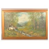 A. Roedel Oil on Canvas Mill Painting.