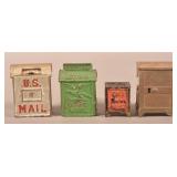 Four Antique Cast Iron Still Banks.