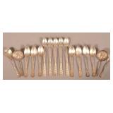 16 Pieces Stieff Rose Sterling Flatware.