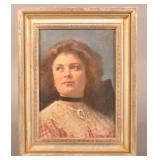 F. S. Brunner Oil on Canvasboard Portrait Painting