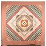 Antique/Vintage Block Pattern Patchwork Quilt.