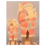 Two Antique German Die-Cut Santas.