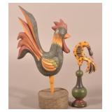 Two D Shaw, Penryn, PA Folk Art Bird Carvings.