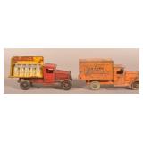 Two Metalcraft Pressed Steel Delivery Trucks.