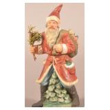 Papier Mï¿½chï¿½/Composition Santa Candy Container.