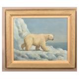 E. L. Poole Oil on Canvas Wildlife Painting.