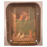 Chas. A. Grove & Sons Advertising Tray. Lanc., Pa.