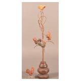 Strawser 2002 Carved Folk Art Chicken Tree.