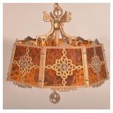 Arts & Crafts Gothic-Style Paneled Hanging Light.