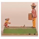 Cast Iron Mechanical Monkey Bank.