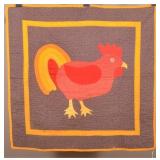 Antique/Vintage Chicken Crib Quilt.