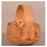 Antique PA Oak Splint Miniature Berry Basket.