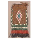Blackfoot Native American Beaded Tobacco Bag.