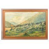 George Rohrbach Oil on Canvas Landscape Painting.