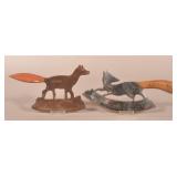 Two Antique Fox Silhouette Cleavers.