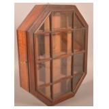 Antique Mahogany and Satinwood Curio Cabinet.