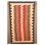 Vintage Navajo Hand-Woven Wool Rug.