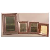 Group of Four Antique Ogee Mirrors.