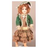 Large Antique German Bisque Head Girl Doll.