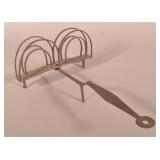 Early Wrought Iron Fireplace Toaster.