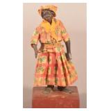 Folk Art Carved Aunt Jemima Doll.