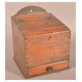 PA 19th C. Softwood Salt Box.