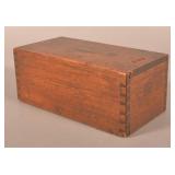 Walnut 19th C. Slide-Lid Candlebox.