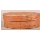 19th C. Oval Bentwood Pantry Box.